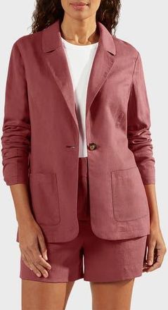 Matty M Bronson Linen Blend Blazer in Rosewood at Nordstrom Rack, Size Small