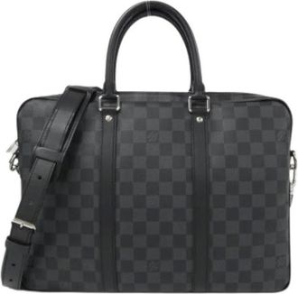 Louis Vuitton Pre-owned Handbags, male, Black, Size: ONE SIZE Pre-owned Coated Canvas Handbag