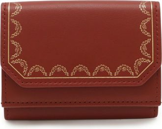 Cartier Red Color Leather Wallet (Tri-Fold) (Pre-Owned)