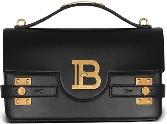 Balmain B-Buzz 24 Leather Top Handle Bag in Black at Nordstrom