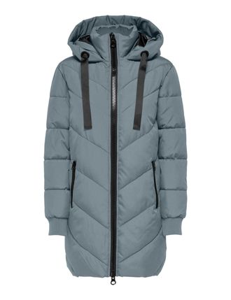 Jacqueline de Yong Jdyskylar Otw Noos-Padded Jacket with Hood Coat Women, Chateau Grey/Black, S
