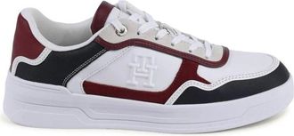 Tommy Hilfiger Schoenen, Dames, Veelkleurig, 40 EU, Leer, Blauwe Casual Sneakers