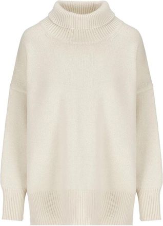 Chlo&eacute; Cashmere coltrui - Dames - Cashmere truien - Wit - M - Truien & Vesten