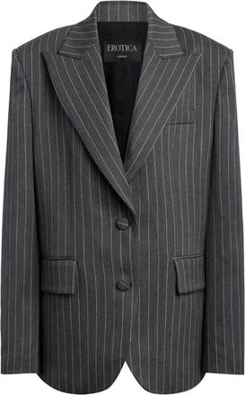 Dondup Blazer Monopetto Gessato - Dames - Blazers - Grijs - S - Wol - Jassen