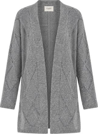 Marella Emmmoli Cardigan - Dames - Vesten - Grijs - M - Leer - Truien & Vesten
