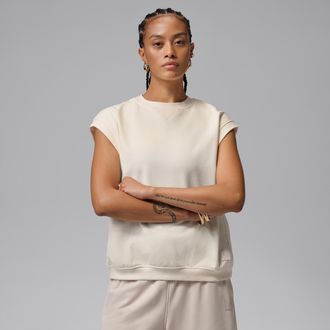 Nike Jordan Womens Jordan Flight Fleece Vest in Brown | IF1151-110