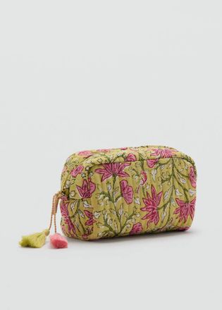 Mango Necessaire stampa floreale verde - Donna - Taglia unica - MANGO