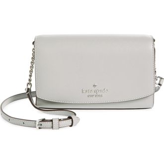 Kate Spade New York small flap crossbody bag in Nimbus Gray at Nordstrom Rack