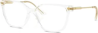 Versace Square Eyeglasses - female - Versace - Glasses - Beige - 53 MM - Accessories