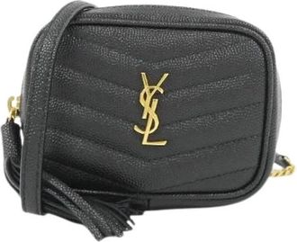 Saint Laurent Pre-owned Baby BAG LOU calf shoulder bag - Dames - Vintage Schoudertas - Zwart - ONE Size - Vintage