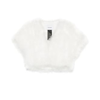 Yves Salomon Faux Fur & Shearling Jackets, female, White, Size: S Shearling Jackets White Hook Fastening Cropped