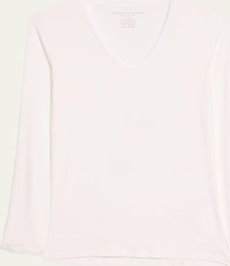 Majestic Filatures Soft Touch Long-Sleeve V-Neck Tee