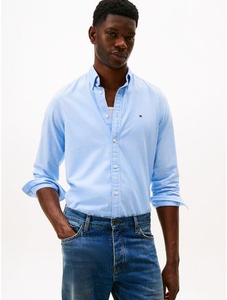 Tommy Hilfiger Mens Slim Fit Oxford Shirt - Blue - XXXL