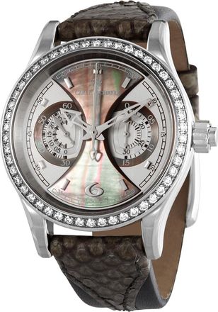 Bucherer Pre-owned Carl F. Bucherer Manero Chronograph Hand Wind Diamond Ladies Watch 00.10904.08.86.11