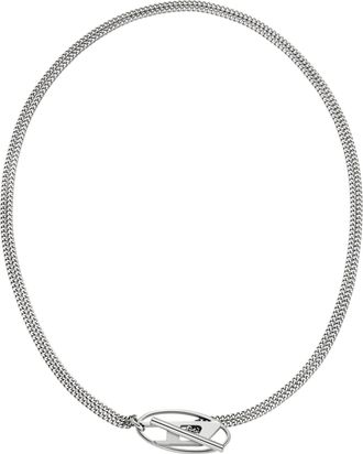 Diesel Stainless Steel Chain Necklace - Necklaces - Unisex - Silver
