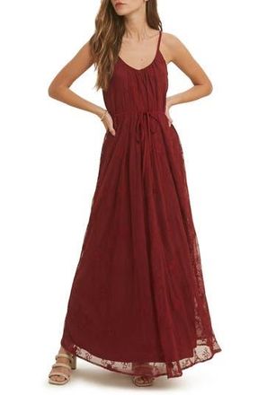 Wishlist Lace Maxi Dress in Burgundy at Nordstrom Rack, Size Small/medium