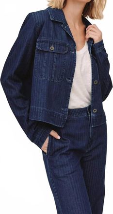 Bella Dahl Flap Pocket Utility Jacket In Herringbone Wash