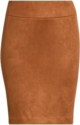 Tahari by ASL Faux Suede Pencil Skirt in Luggage at Nordstrom, Size 24W
