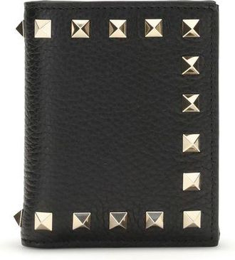 Valentino Garavani Zwarte Leren Portemonnee