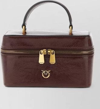 Pinko mini leather clutch bag