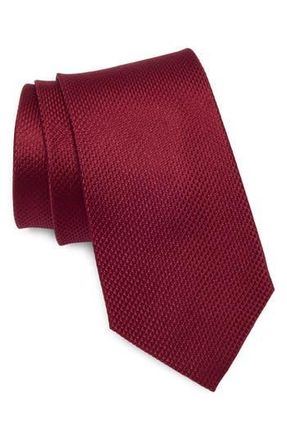 Ben Sherman Textured Silk Tie in Burgundy at Nordstrom Rack