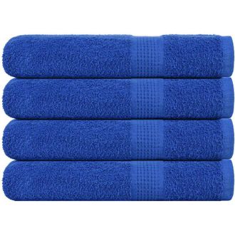 vidaXL Toallas 4 Uds 100% Algod&oacute;n Azul 100x200 Cm 600 Gsm Vidaxl