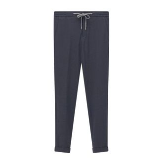 Marco Pescarolo Heren, Broeken, Blauw, Maat: 2XL Wol