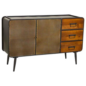 Wanderlust Deco Wanderlust Deco - Aparador De Metal Marr&oacute;n 120x40x75
