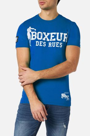 Boxeur Des Rues T-Shirt BOXEUR DES RUES BOXEUR DES RUES T-Shirt T-Shirt Boxeur Street 2, Herren, Gr. L, blau, Obermaterial: 95% Baumwolle CO. 5% Elasthan EL., Shirts 