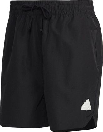 adidas Mens adidas Solid Color Casual Logo Straight Sports Shorts Black HN1935