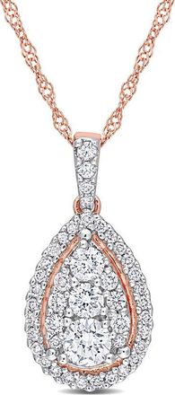 Rina Limor 14K Rose Gold 0.50 Ct. Tw. Diamond Halo Pendant