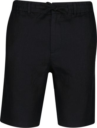 GANT Mens Bermuda Shorts - Black Linen - Size X-Large
