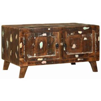 vidaXL Vidaxl - Mesa De Caf&eacute; Multicolor 80 X 54 X 45 Cm Madera Maciza Reciclada