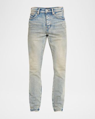 Purple Men & apos;s Glow Dirty Light Wash Jeans