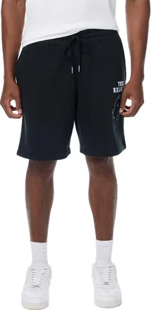 True Religion Buddha Logo Fleece Shorts in Jet Black at Nordstrom, Size Xxx-Large