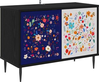 vidaXL Mueble De Tv Mainz 69 X 33 X 50,5 Cm Roble Negro Vidaxl