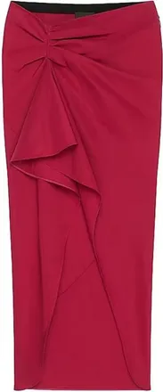 Givenchy Long Ruffled Skirt Red Cherry, Brand Size 36 (US Size 2)