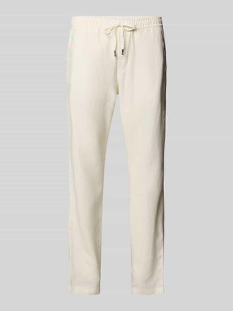 Tommy Hilfiger Loose Fit Stoffhose aus Leinen-Mix Modell HARLEM in Weiss, Gr&ouml;&szlig;e 33/34