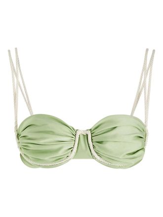 Baobab Lula ruched bikini top - Green