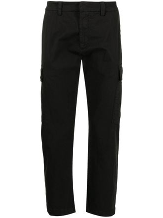 Iceberg pressed-crease stretch-cotton tailored trousers - Black