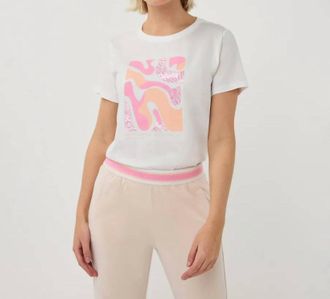 Esqualo Paris T-Shirt In Off-White Rose Light Orange
