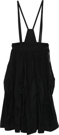Yohji Yamamoto Gonna con bretelle - Nero