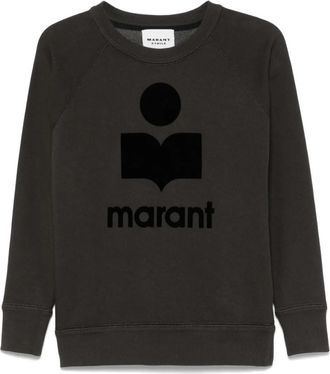 Isabel Marant Black Crewneck Logo Sweatshirt