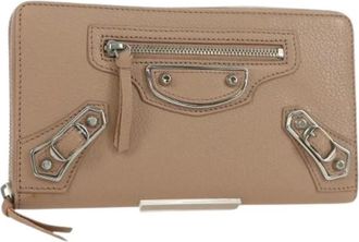 Balenciaga Pre-owned Vintage Lange Portemonnee - Dames - Vintage Accessoires - Roze - ONE Size - Leer - Vintage