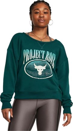 Under Armour Dames/Dames Project Rock Terrycloth Relaxed Fit Sweatshirt (Blauw)