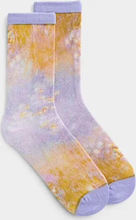 Simons Womens Garden-inspired socks A Tribute to Claude Monet Collection