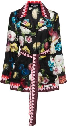 Dolce & Gabbana floral-print silk shirt - women - Silk - 40 - Black