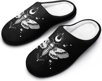 Generic Surreal Death Moth Funny Mens Cotton Slippers Shoes Novelty Soft Non-Slip Sole Home Shoe