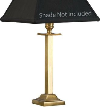 Loops Luxury Traditional Table Lamp Light Solid Brass Square BASE 300mm Bulb Holder