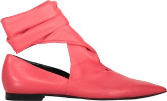 Cedric Charlier Ballerinas met bandsluiting - Dames - Ballerinas - Roze - 40 EU - Leer - Schoenen